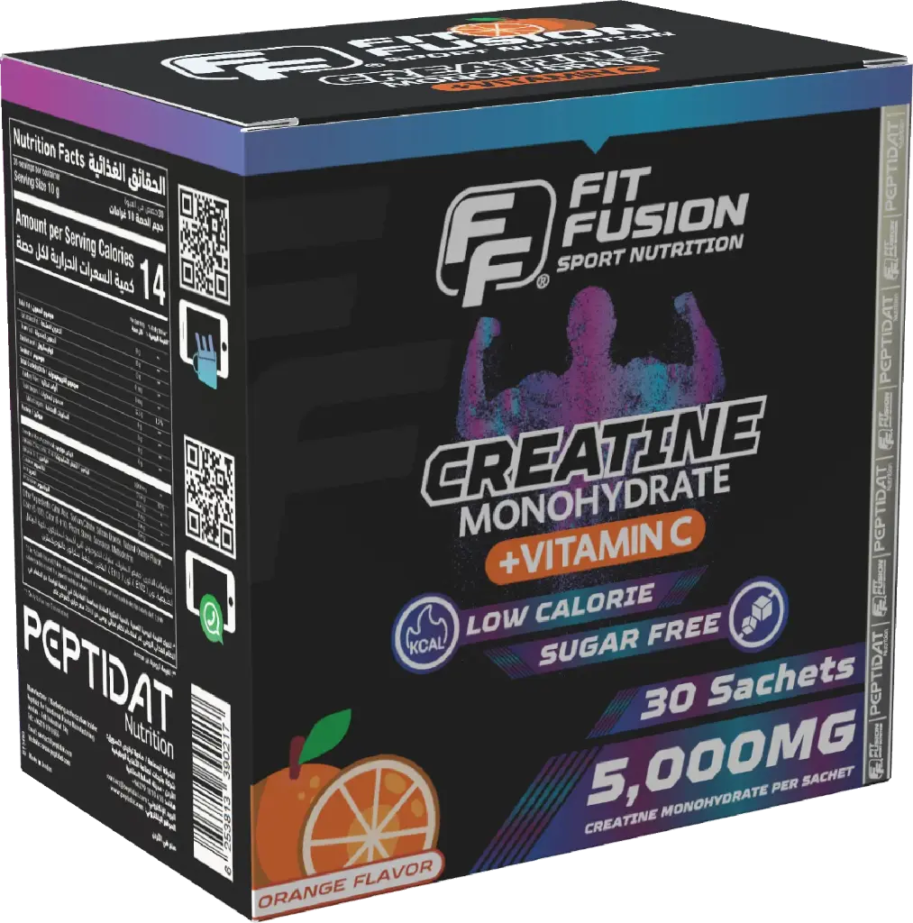 FitFusion Creatine Monohydrate Box [10g] Orange Flavor 30-Sachets