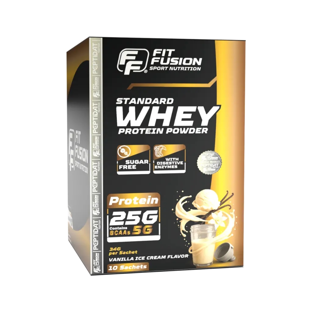 FitFusion Standard Whey Protein Vanilla Ice Cream [34g] Box 10 Sachets