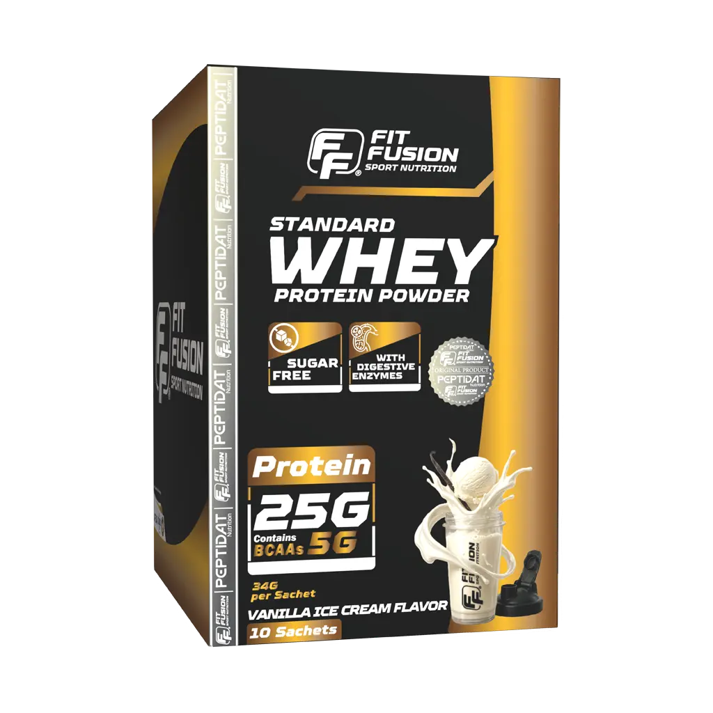 FitFusion Standard Whey Protein Vanilla Ice Cream [34g] Box 10 Sachets