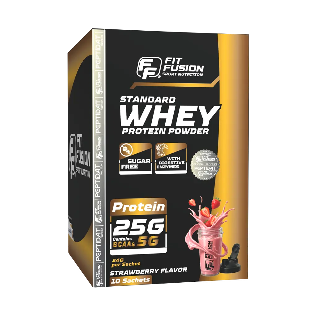 FitFusion Standard Whey Protein Strawberry [34g] Box 10 Sachets