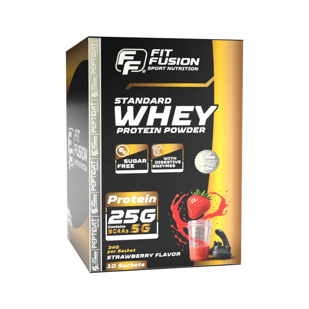 FitFusion Standard Whey Protein Strawberry [34g] Box 10 Sachets