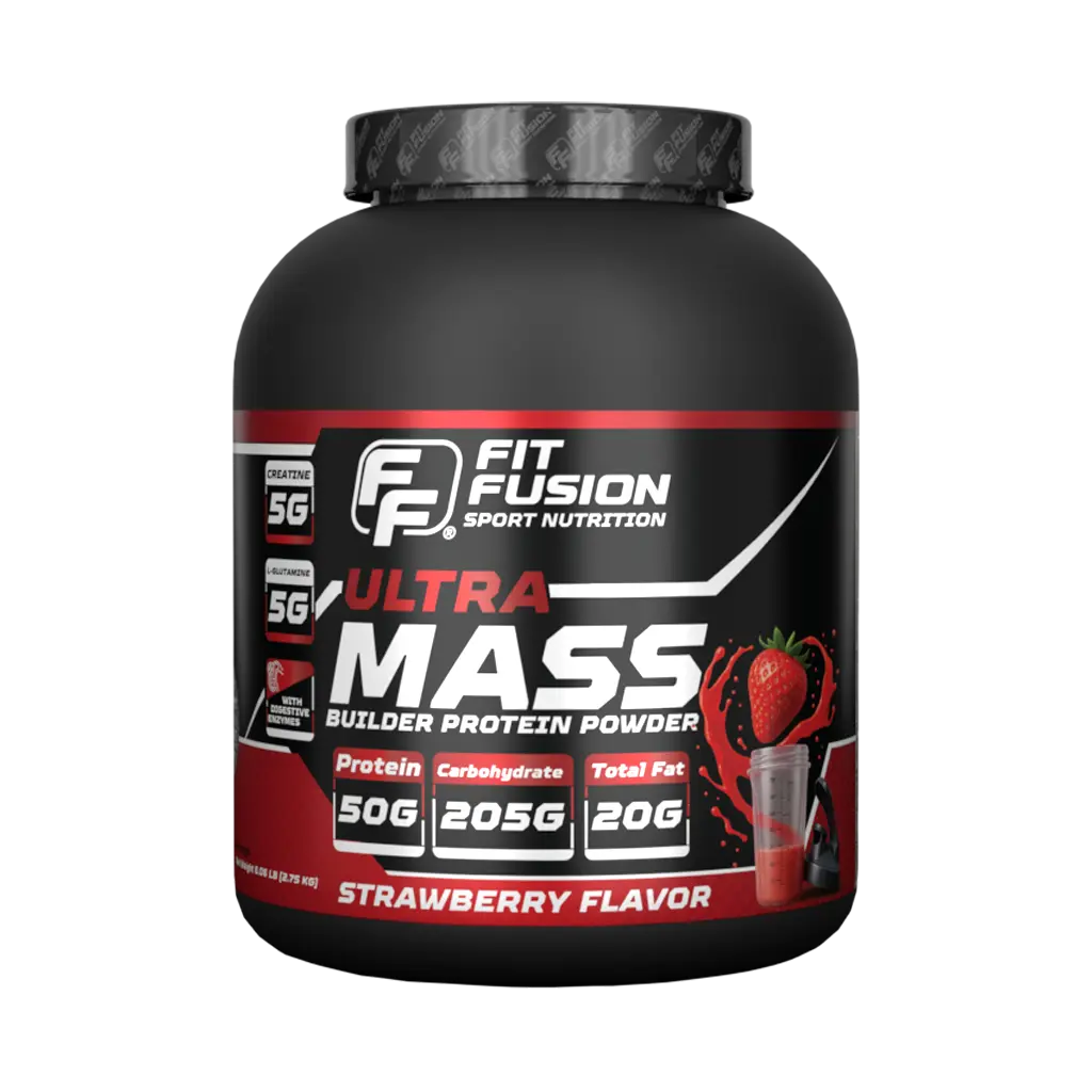FitFusion Ultra Mass Strawberry [2.75 kg] Bottle 16 Servings