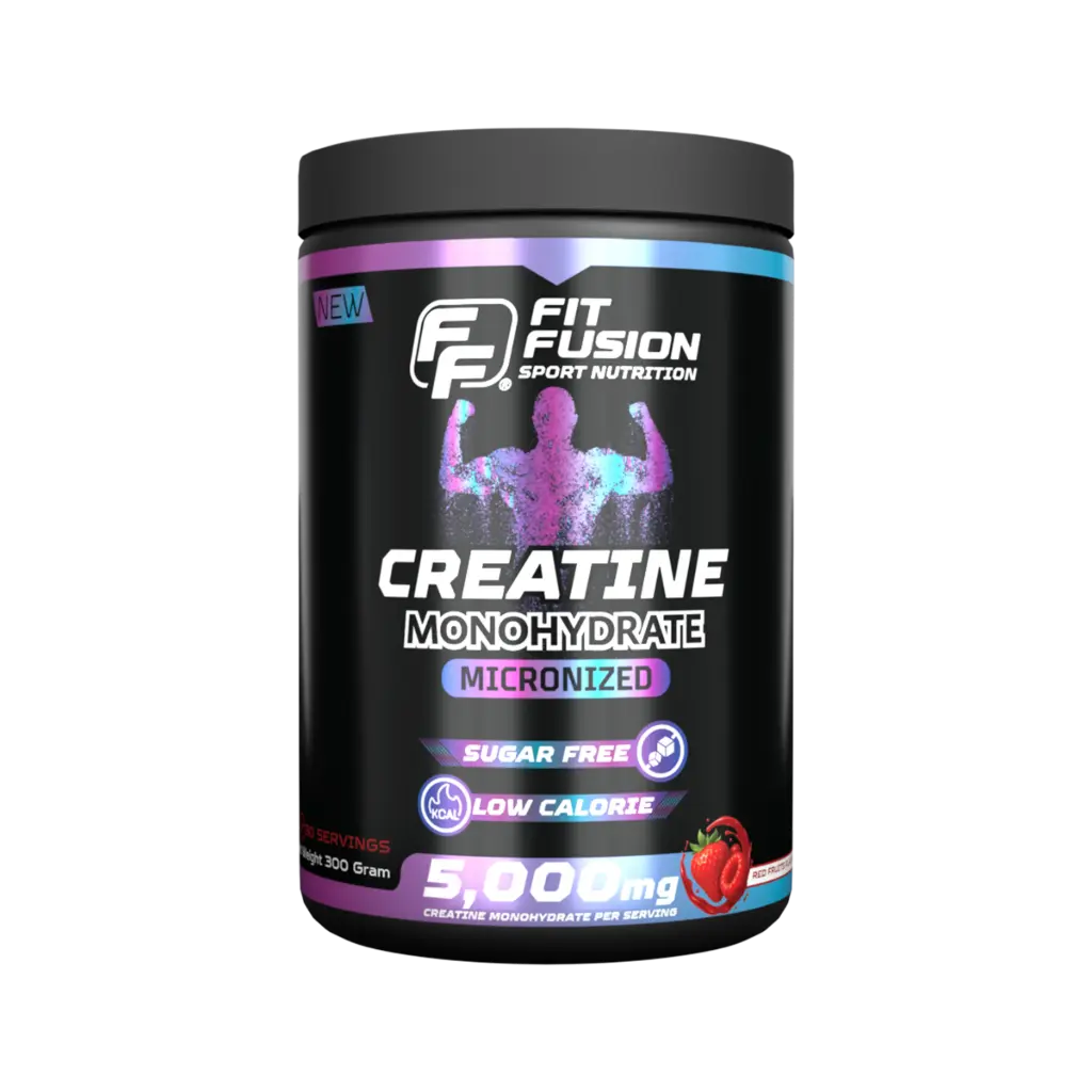 FitFusion Creatine Monohydrate Red Fruits [300g] Bottle 30 Servings