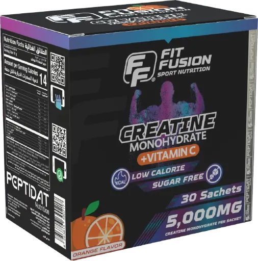 FitFusion Creatine Monohydrate Box [10g] Orange Flavor 30-Sachets