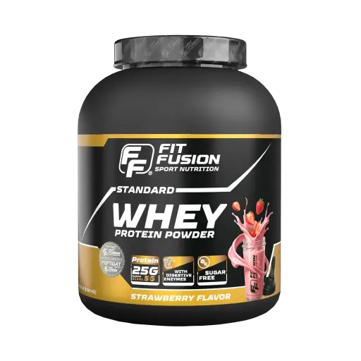 [FP007] FitFusion Standard Whey Protein Strawberry [2.04 kg] Bottle 60 Servings