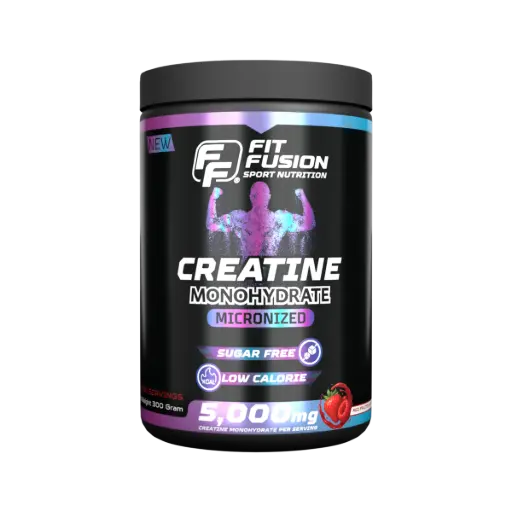 [FP017] FitFusion Creatine Monohydrate Red Fruits [300g] Bottle 30 Servings